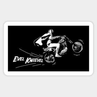 Evel Knievel vintage blackand white Sticker